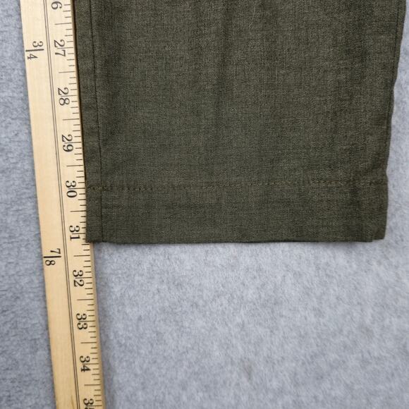 Banana Republic Mens 32x31 Slim Fit Green Flat Front Pants - Picture 10 of 12